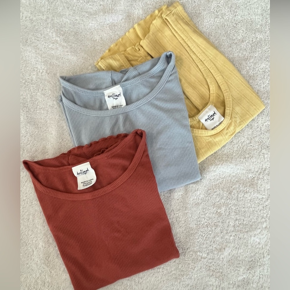 DESTINED Size Large - THREE Crop Tops